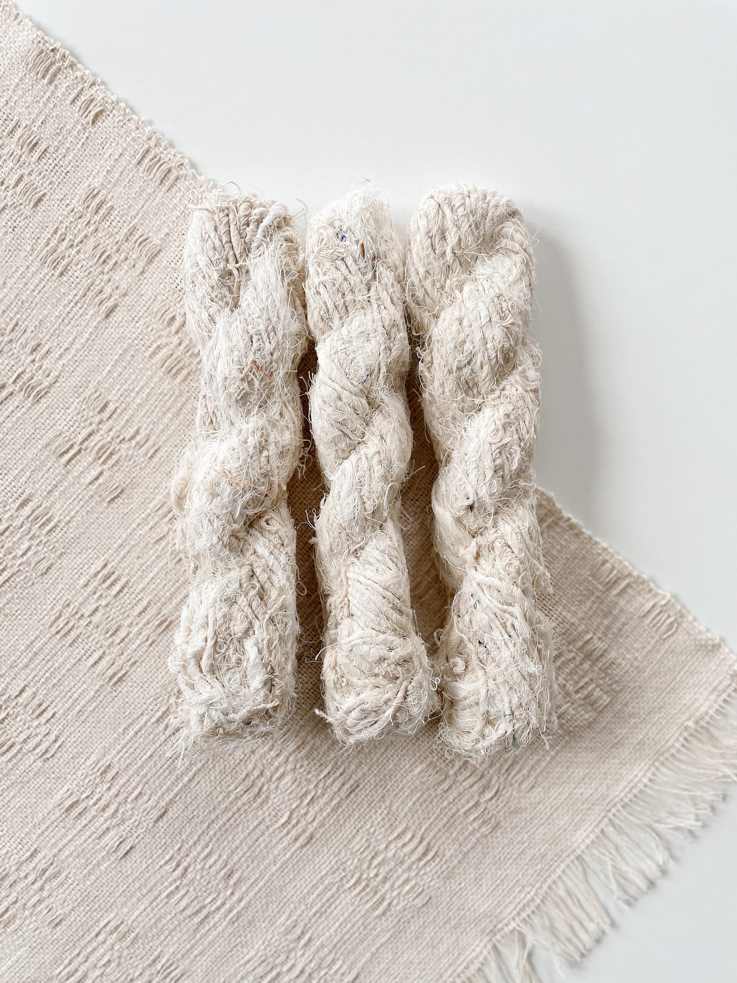 chunky recycled linen and cotton thread — Weaver House